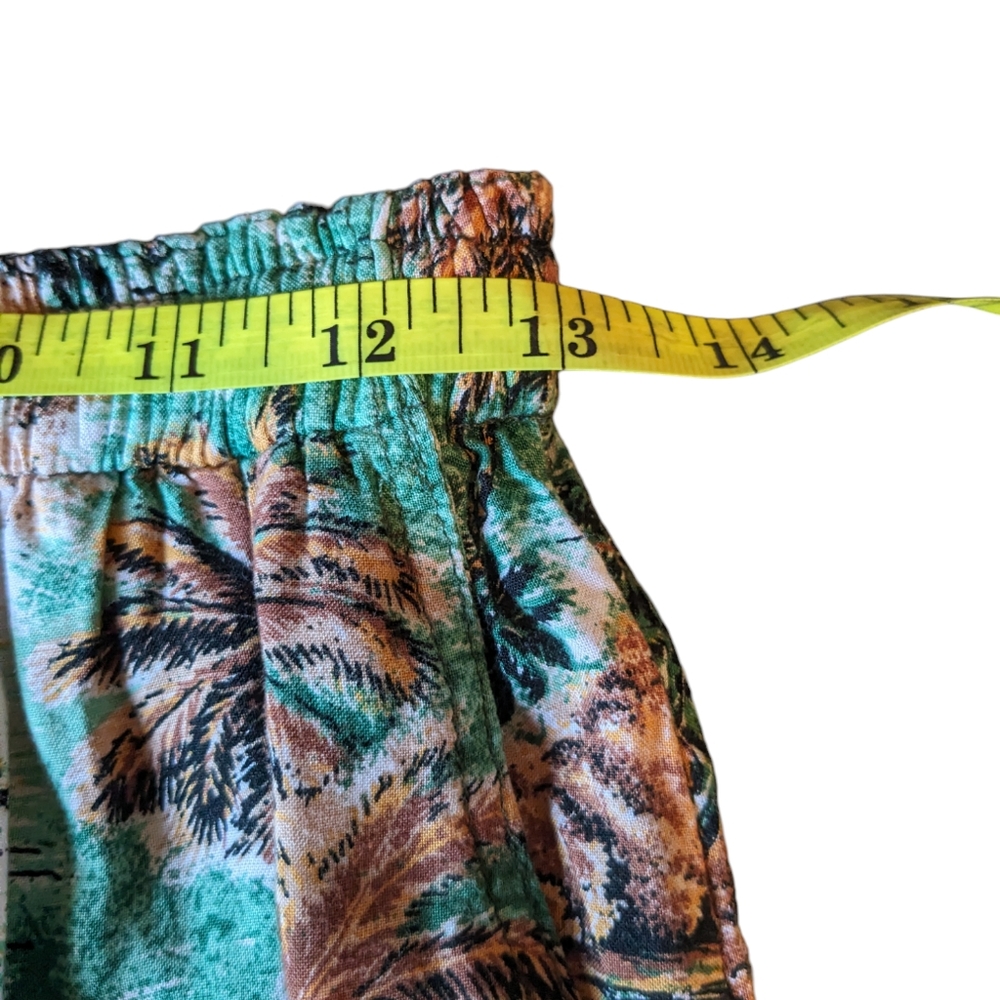 Island Planet elastic waist, Lightweight flowing Tropical Maxi Skirt Sz. M/L - Picture 10 of 13